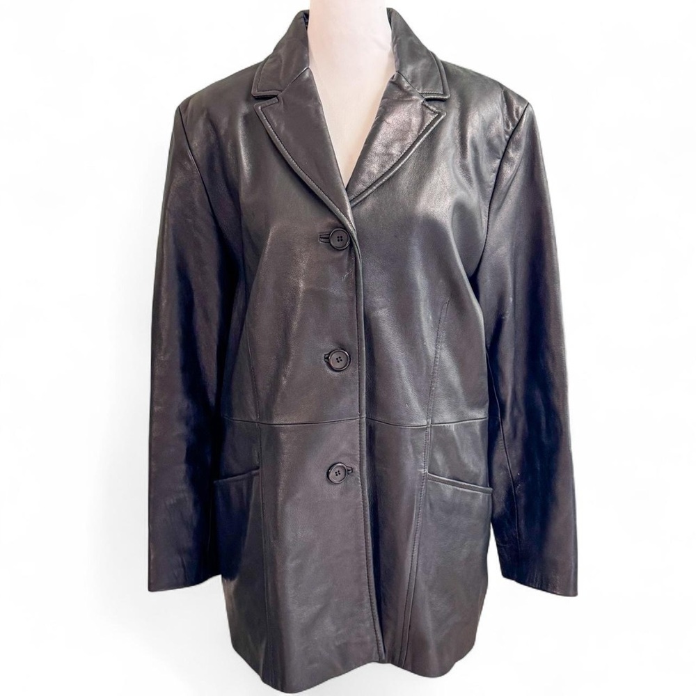 Kenneth Cole Black Leather Jacket